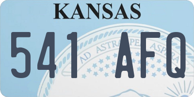 KS license plate 541AFQ
