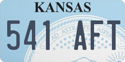 KS license plate 541AFT