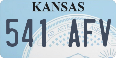 KS license plate 541AFV