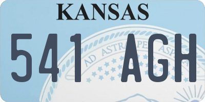 KS license plate 541AGH