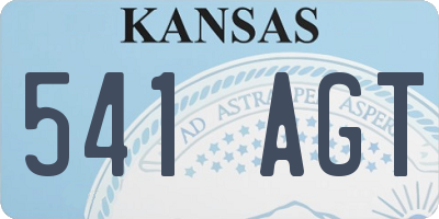KS license plate 541AGT