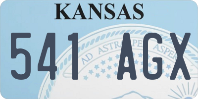 KS license plate 541AGX