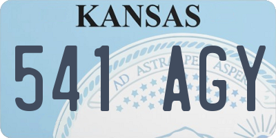 KS license plate 541AGY