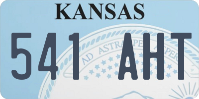 KS license plate 541AHT