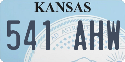 KS license plate 541AHW