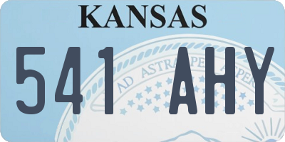 KS license plate 541AHY