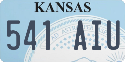 KS license plate 541AIU