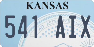 KS license plate 541AIX