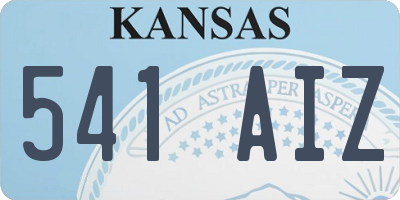 KS license plate 541AIZ