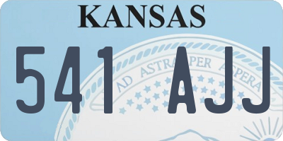 KS license plate 541AJJ