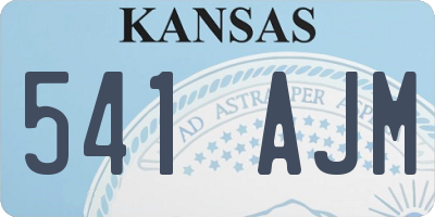 KS license plate 541AJM
