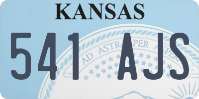 KS license plate 541AJS