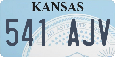KS license plate 541AJV
