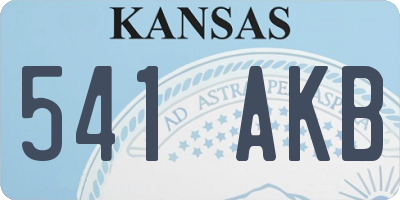 KS license plate 541AKB