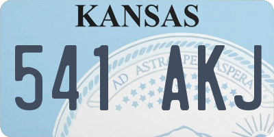 KS license plate 541AKJ