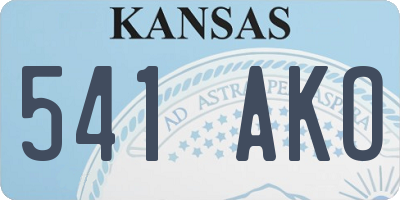 KS license plate 541AKO
