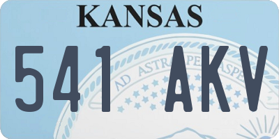 KS license plate 541AKV