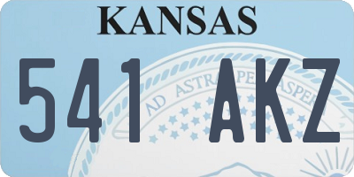 KS license plate 541AKZ