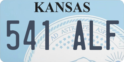 KS license plate 541ALF