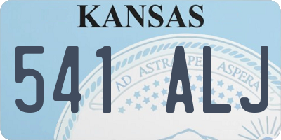 KS license plate 541ALJ