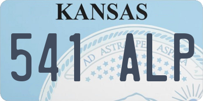 KS license plate 541ALP
