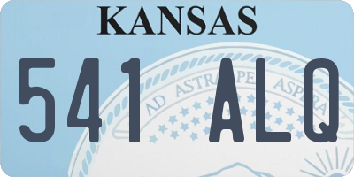 KS license plate 541ALQ