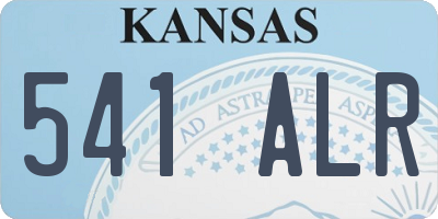 KS license plate 541ALR