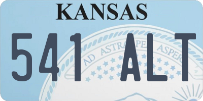 KS license plate 541ALT