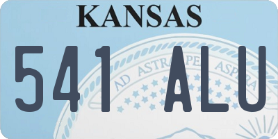 KS license plate 541ALU