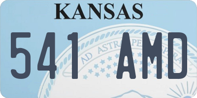 KS license plate 541AMD