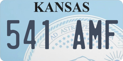 KS license plate 541AMF