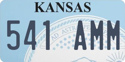 KS license plate 541AMM