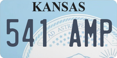 KS license plate 541AMP