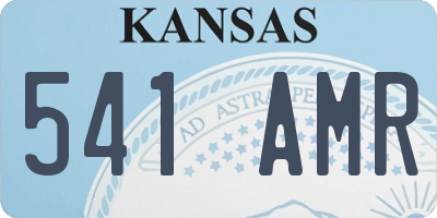 KS license plate 541AMR