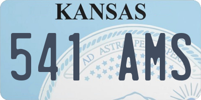 KS license plate 541AMS