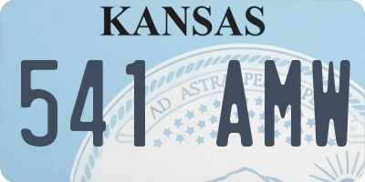 KS license plate 541AMW