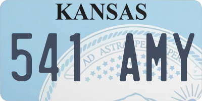 KS license plate 541AMY