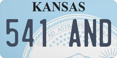 KS license plate 541AND