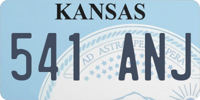 KS license plate 541ANJ