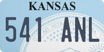 KS license plate 541ANL
