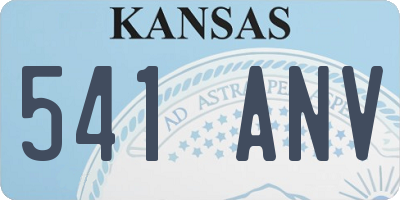 KS license plate 541ANV