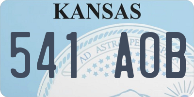 KS license plate 541AOB