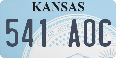 KS license plate 541AOC