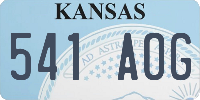 KS license plate 541AOG
