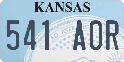 KS license plate 541AOR