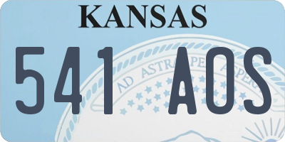 KS license plate 541AOS