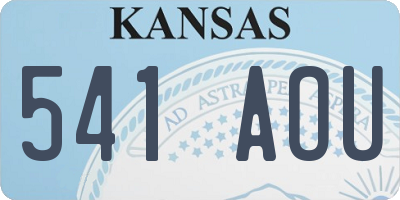 KS license plate 541AOU