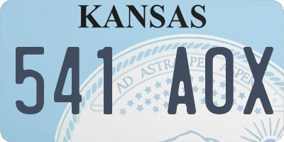 KS license plate 541AOX