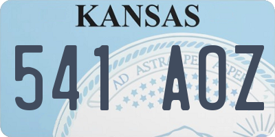KS license plate 541AOZ
