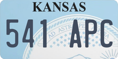 KS license plate 541APC